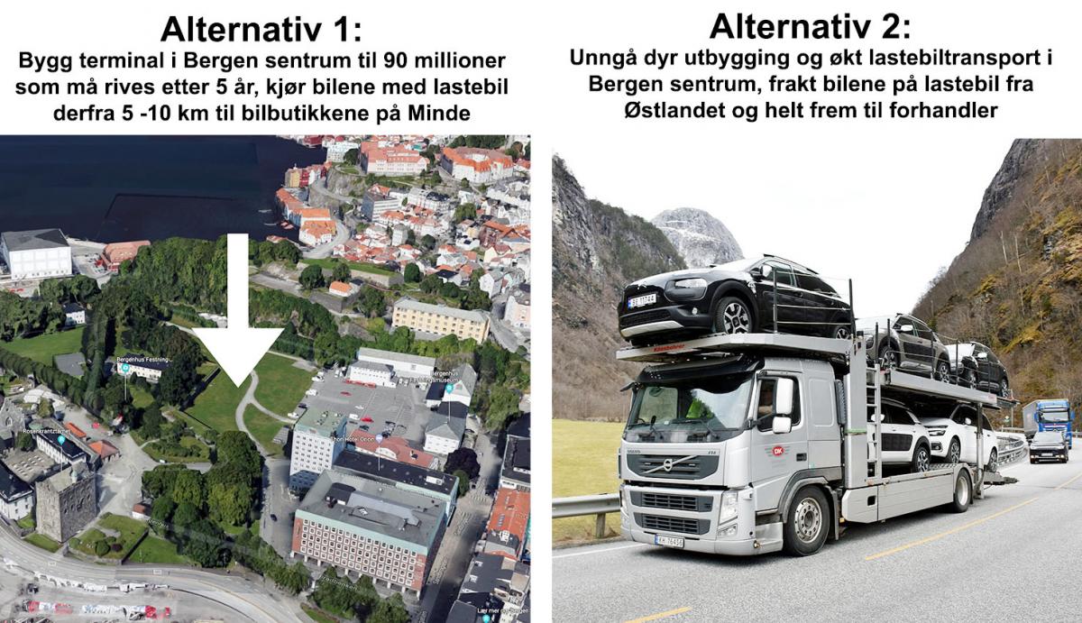 Midlertidig terminal i Bergen: Bokstavelig talt et sidespor