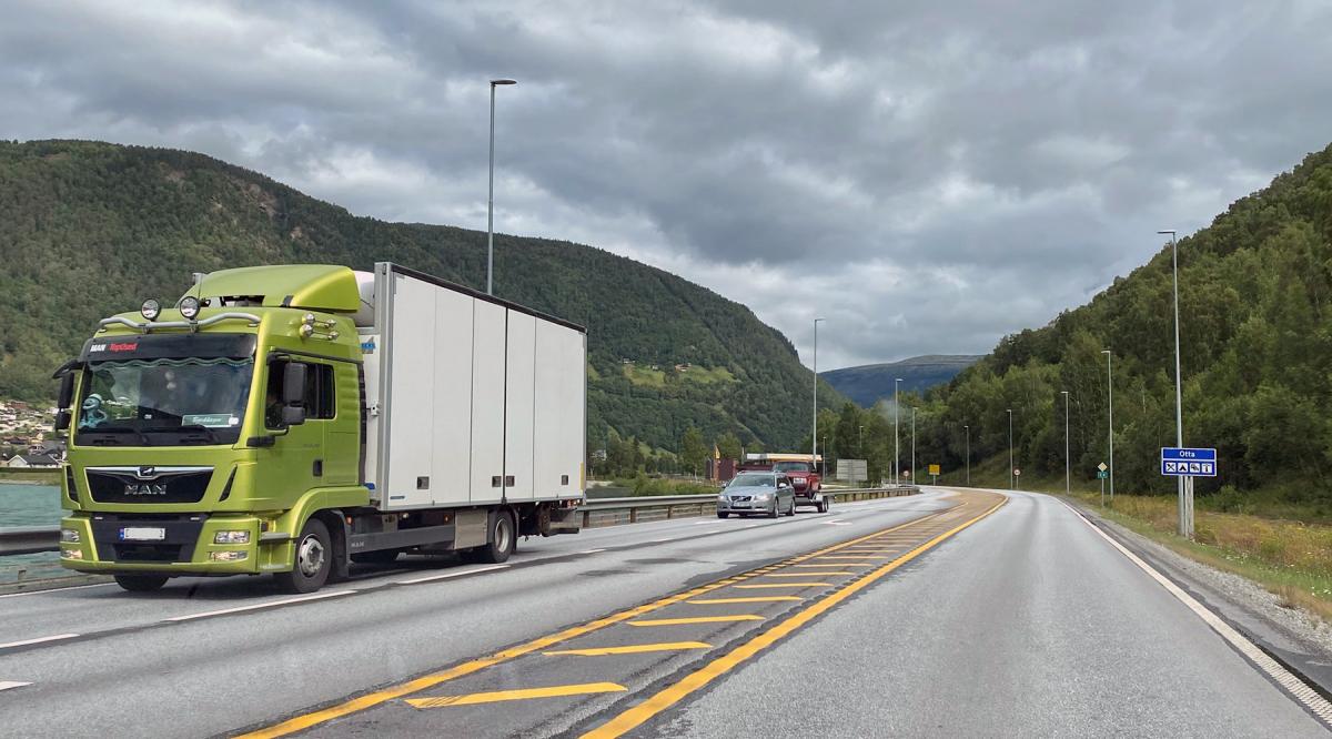 E6 nattestengt mellom Otta og Sel