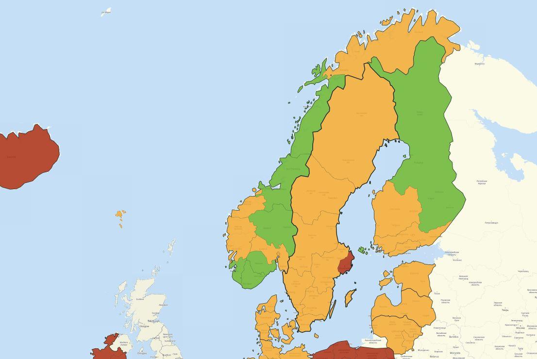 Endrede karanteneregler