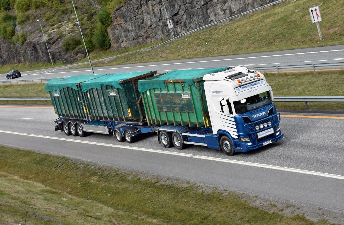 Modulvogntog på tømmerbilvegnettet utsatt