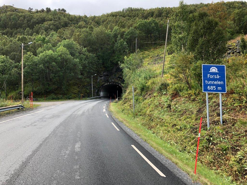 Nye stengetider i E6 Forsåtunnelen