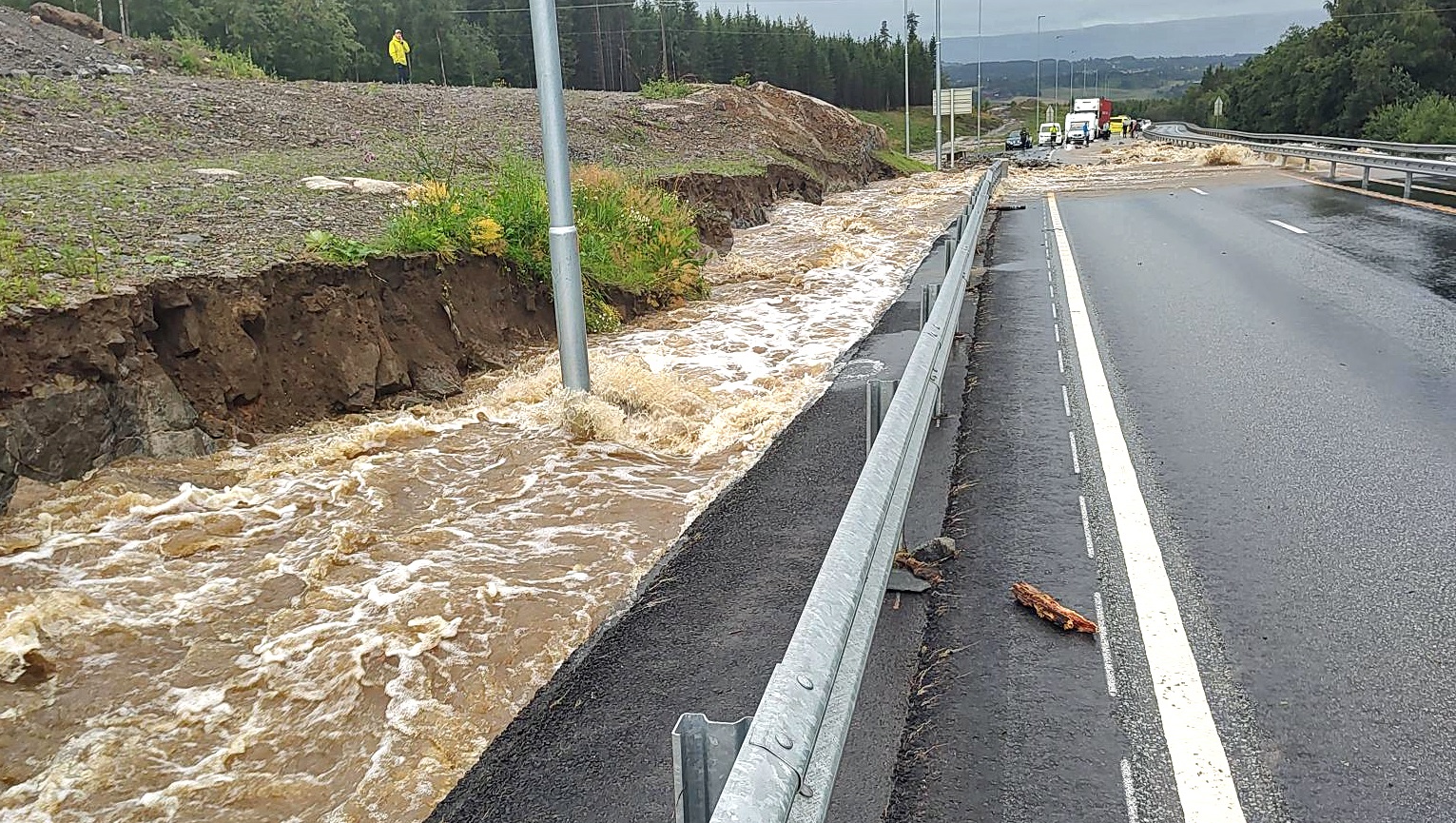 Her har «Hans» herjet med vegnettet