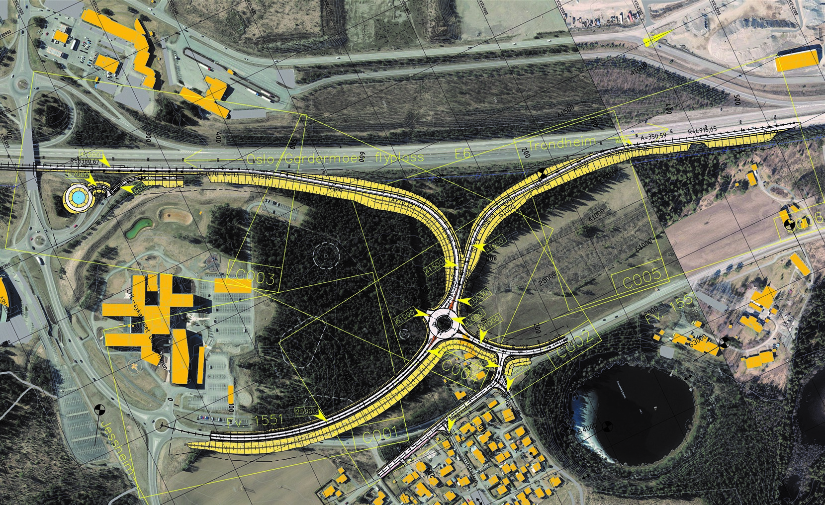 Statens vegvesen starter bygging av nytt kryss på E6 ved Gardermoen