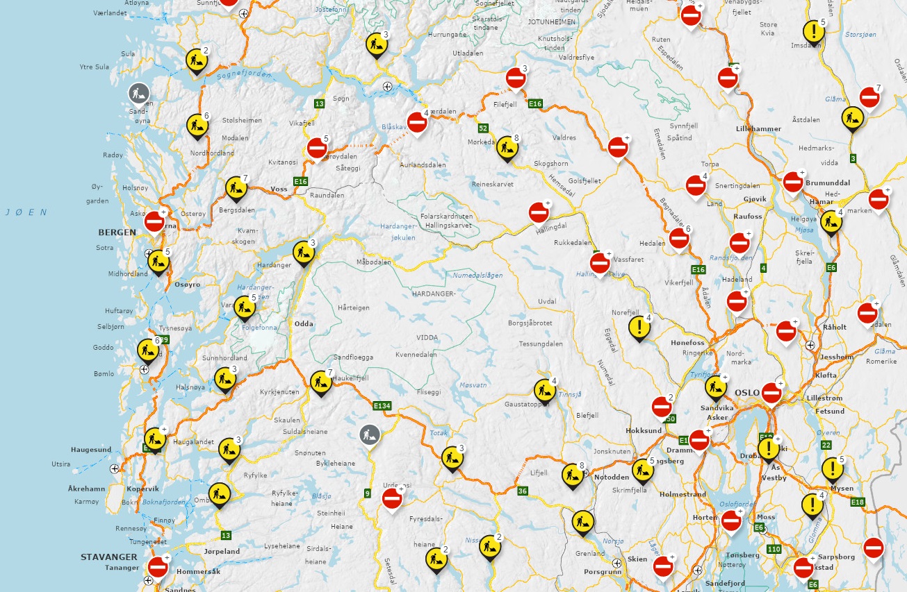 SVV innstiller alt unødvendig vegarbeid i vest 