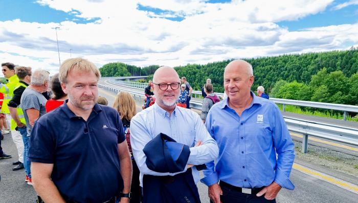 Flere NLFere var til stede under åpningen. Fra venstre:  Per Einar Warloff Sand,  Roy Wetterstad og Odd Haakenstad
