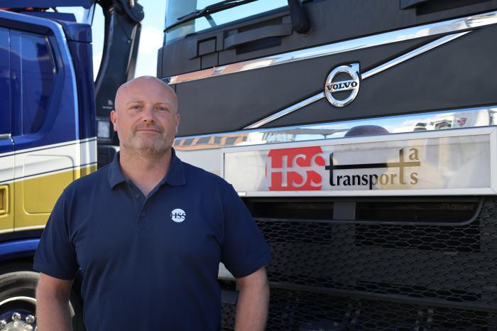 Lasse Hammersgård, i HSS Transport, var fornøyd med dagen. Foto: Elisabeth Nodland