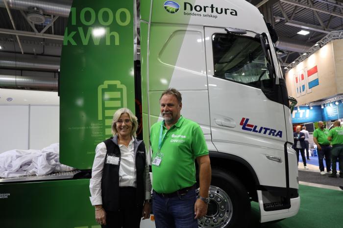 AMBISIØSE KLIMAMÅL: Litra og Nortura arbeider sammen for kunne transportere 60 prosent av frakten med nullutslippskjøretøy innen 2027. Foto: Elisabeth Nodland