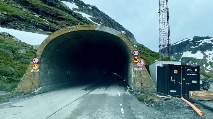 Haukelitunnelen øst - Juli 2022. Foto: Statens vegvesen