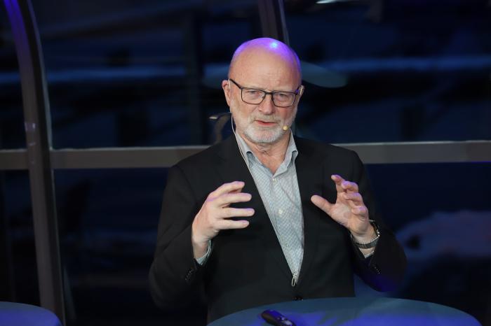 Erling Sæther snakket om Grønt Langtransportprogram. Foto: André Kjernsli