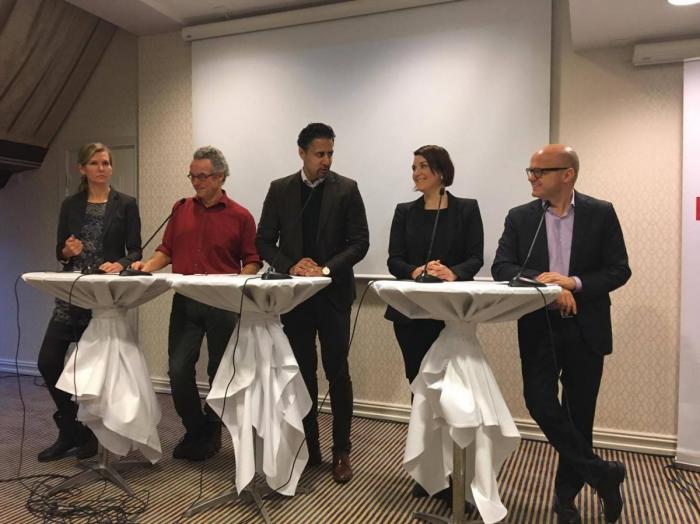 Tonen mellom politikerne vitnet om at valgkampen er i gang. Foto: Knut Gravråk