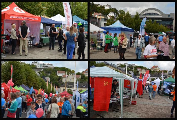 FARGERIKT: En rekke aktører er på plass i Arendal. Foto: Stig Odenrud