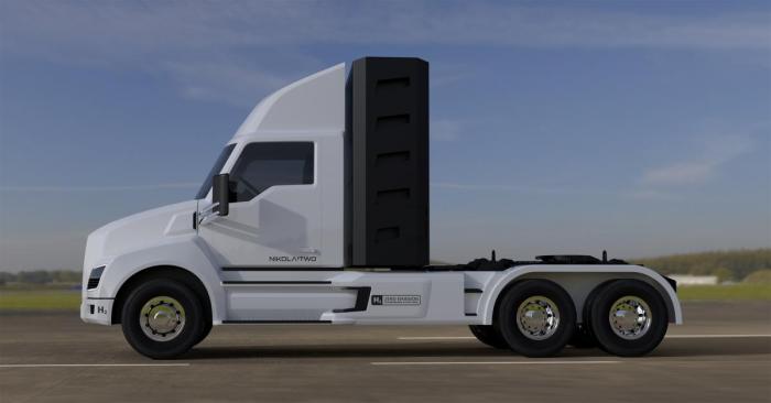 Den kortere lengden kan gjøre det enklere å få Nikola Two godkjent til bruk på norske veier. Foto: Nikola Motor