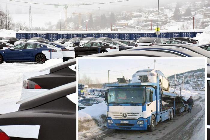 Flere hundre Teslaer har i løpet av kort tid blitt levert til Norges varemesse, hvor Tesla har avholdt et større utleverings-event den siste uken. Lignende events avholdes også andre steder i landet. Foto: Tipser / Stein Inge Stølen