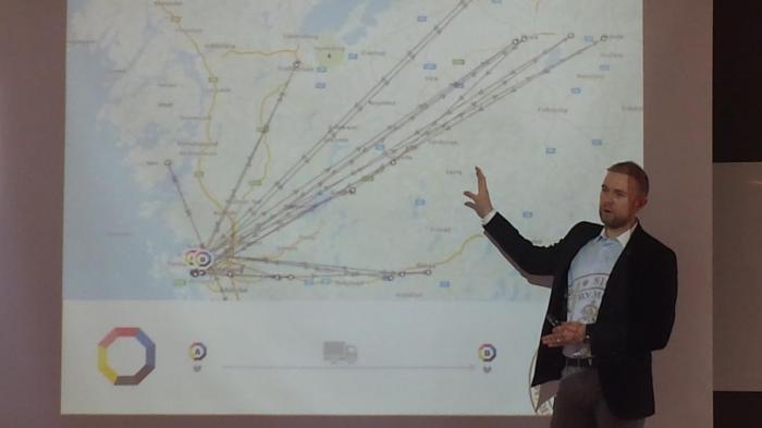 Forsker Henrik Sternberg pratet om Cabotagestudien. Foto: NLF/ Kari Brun Ågotnes