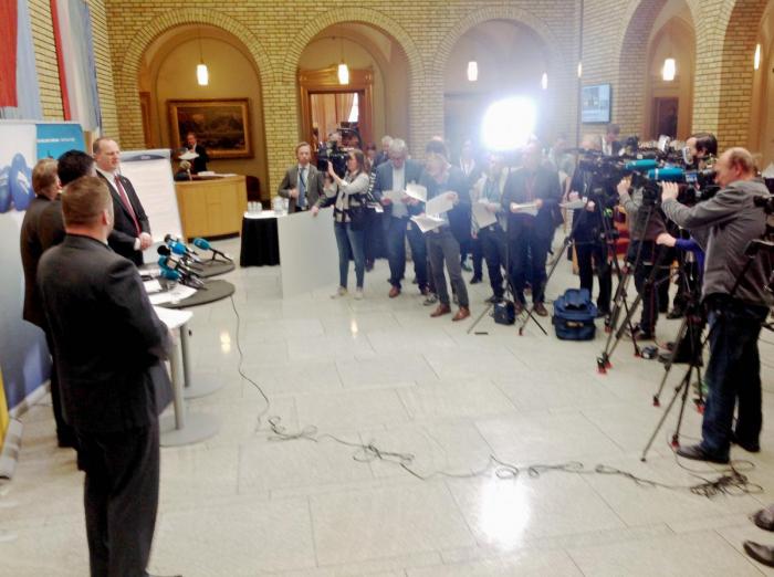 Fra lanseringen tirsdag. Foto: Tore Bendiksen