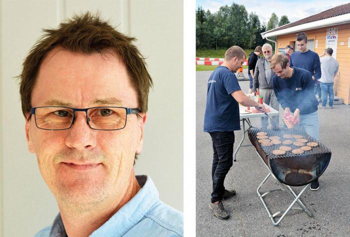 Til venstre: Charles Galaasen ved Opplæringskontoret for service og samferdsel. Til høyre: Sultne YSK-elever ved kursstart på Vålerbanen. Foto: SOTIN / Charles Galaasen